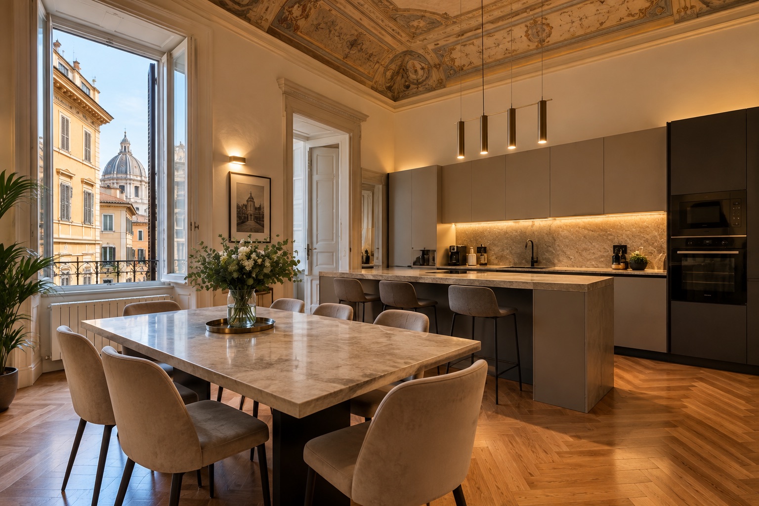 Soggiorno con cucina